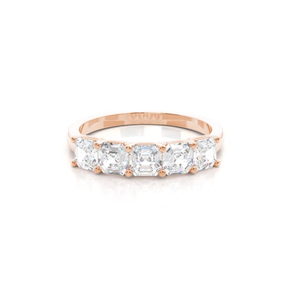 Rose Gold 5 Stone Diamond Rings
