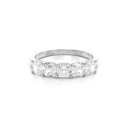Prong Setting Plain Five Stone Ring