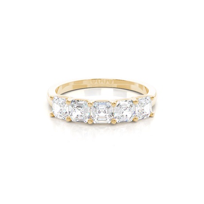 Yellow Gold 5 Stone Diamond Rings