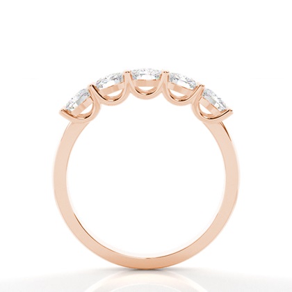 Rose Gold 5 Stone Diamond Rings