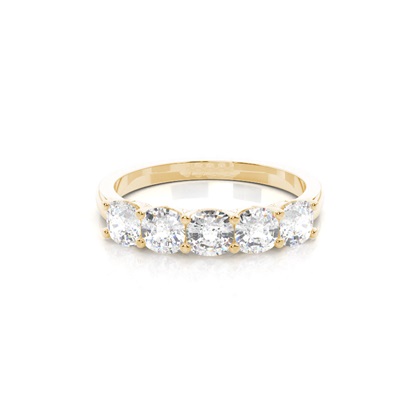 Yellow Gold 5 Stone Diamond Rings