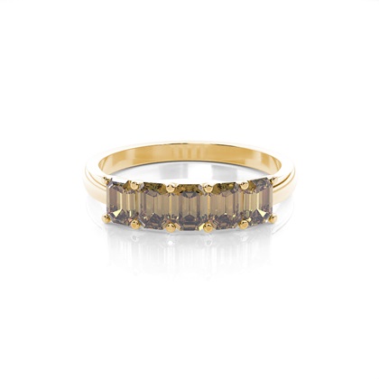 Yellow Gold Champagne Diamond Rings