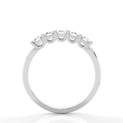 Prong Setting Plain Five Stone Ring