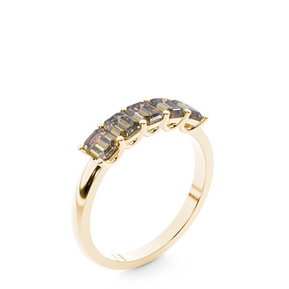 Yellow Gold 5 Stone Diamond Rings