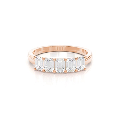 Rose Gold 5 Stone Diamond Rings
