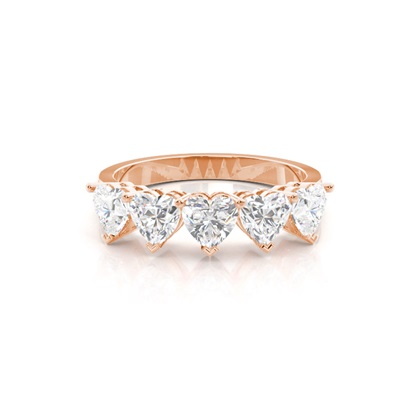 Rose Gold 5 Stone Diamond Rings