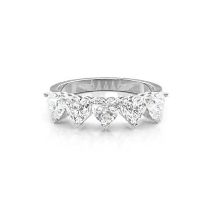 Prong Setting Plain Five Stone Ring