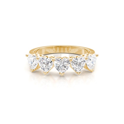 Yellow Gold 5 Stone Diamond Rings