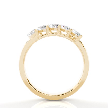 Marquise Yellow Gold 5 Stone Diamond Rings