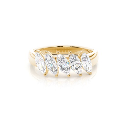 Yellow Gold 5 Stone Diamond Rings