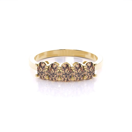 Yellow Gold Champagne Diamond Rings