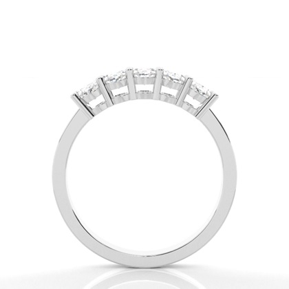 Prong Setting Plain Five Stone Ring