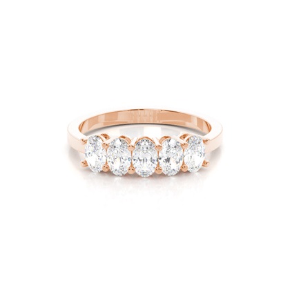 Rose Gold 5 Stone Diamond Rings