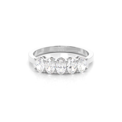 Prong Setting Plain Five Stone Ring