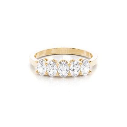 Yellow Gold 5 Stone Diamond Rings