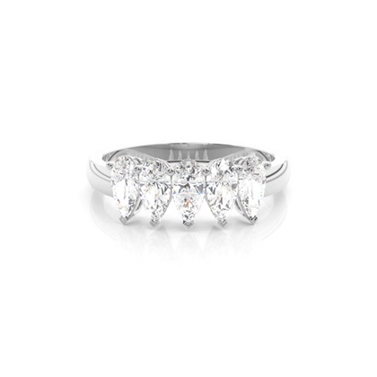 Pear Anniversary Diamond Rings