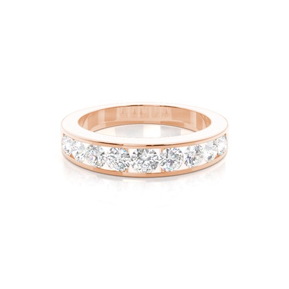 Rose Gold Half Eternity Diamond Rings