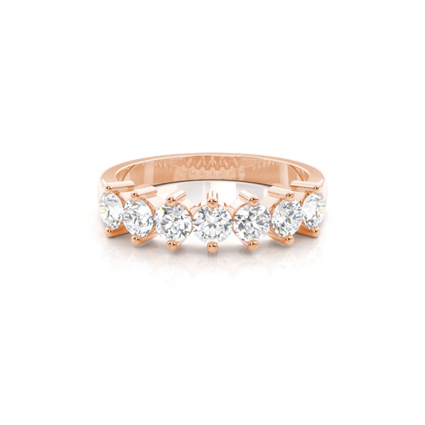 2 Prong Set Half Eternity Diamond Ring
