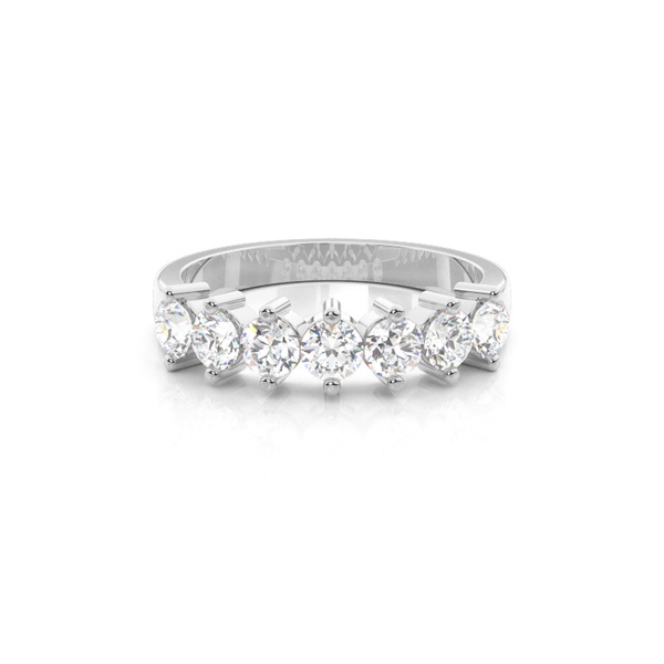 2 Prong Set Half Eternity Diamond Ring