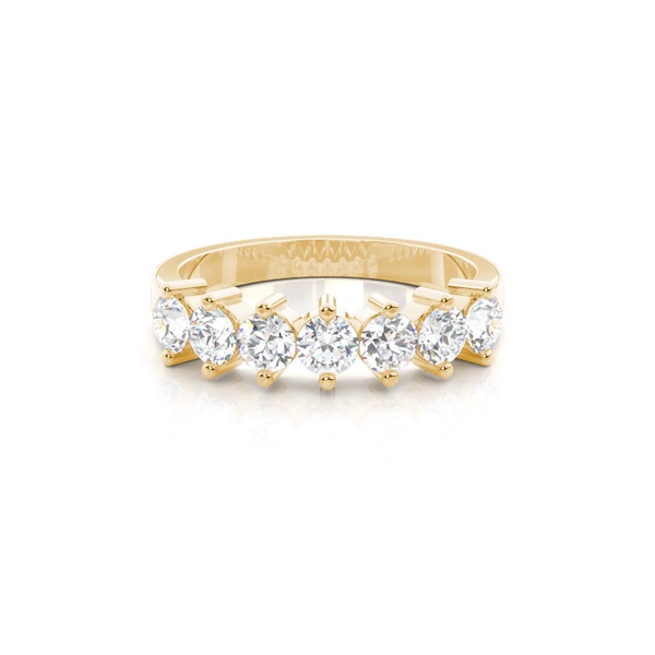 2 Prong Set Half Eternity Diamond Ring