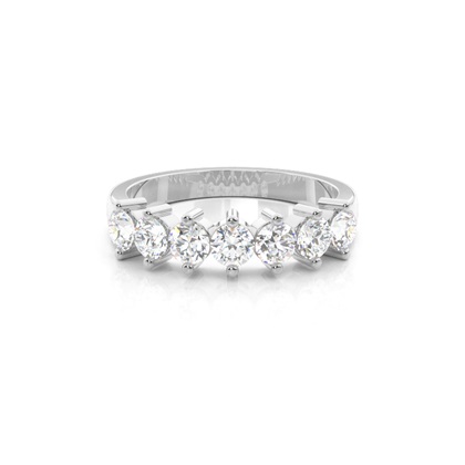 2 Prong Set Half Eternity Diamond Ring