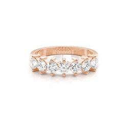 2 Prong Set Half Eternity Diamond Ring