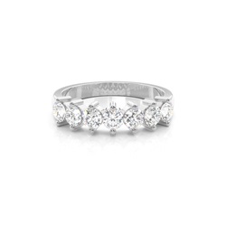 Diamantring mit 2 Zinken und halber Ewigkeit
