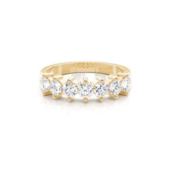 2 Prong Set Half Eternity Diamond Ring