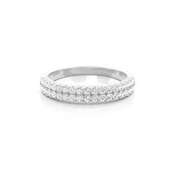 Halbe Ewigkeit Diamantring mit Krappenbesatz