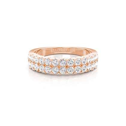 Rose Gold Diamond Anniversary Rings