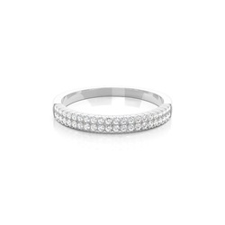 Bague diamant demi-éternité sertie griffes