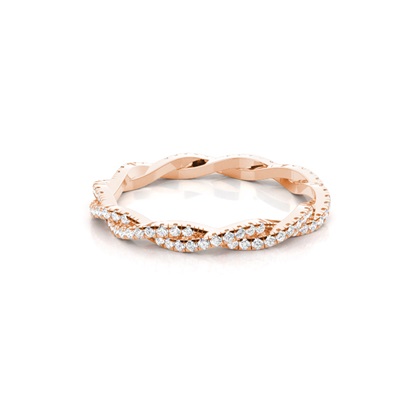 Rose Gold Full Eternity Diamond Rings