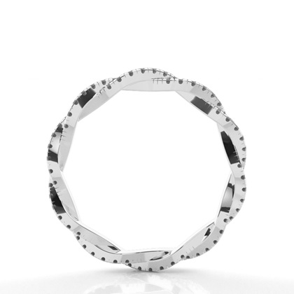 Voller Eternity-Ring mit schwarzen Diamanten
