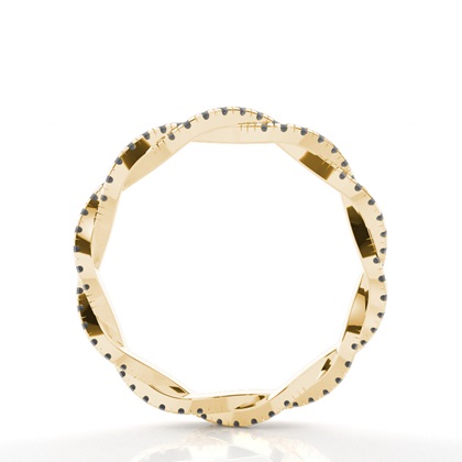 Voller Eternity-Ring mit schwarzen Diamanten