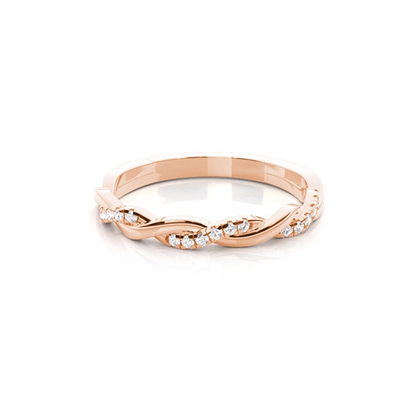 Prong Setting Half Eternity Round Diamond Ring