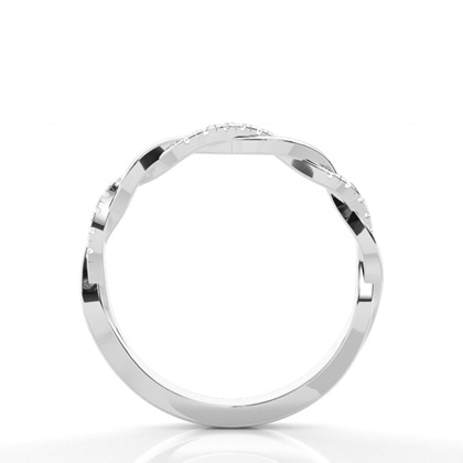 Prong Setting Half Eternity Round Diamond Ring
