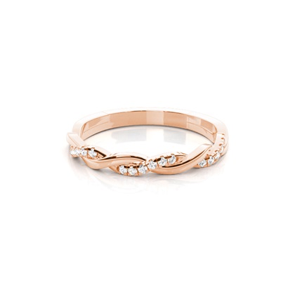 Rose Gold Diamond Anniversary Rings