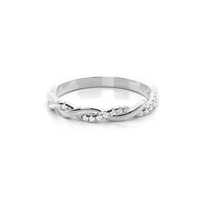 Prong Setting Half Eternity Round Diamond Ring