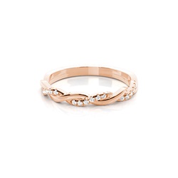 Prong Setting Half Eternity Round Diamond Ring