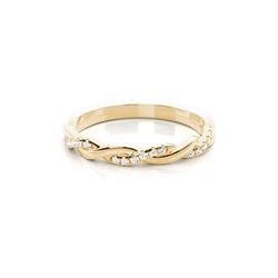 Prong Setting Half Eternity Round Diamond Ring
