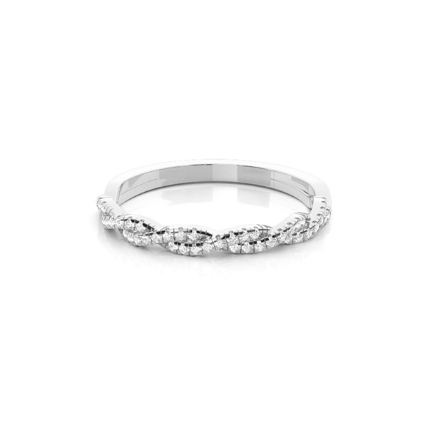 Prong Setting Half Eternity Round Diamond Ring