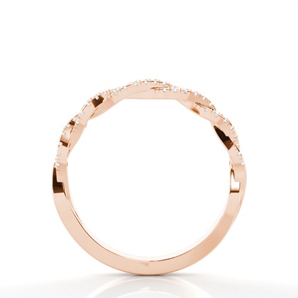 Round Rose Gold Eternity Diamond Rings