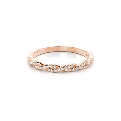 Rose Gold Half Eternity Diamond Rings
