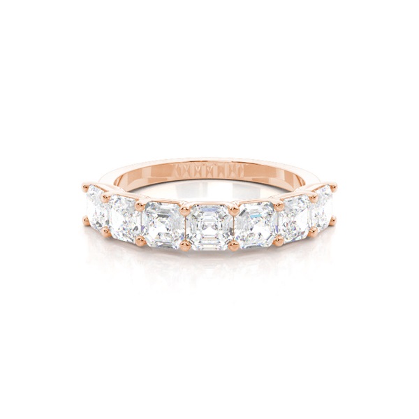 Prong Setting Asscher Seven Stone Ring