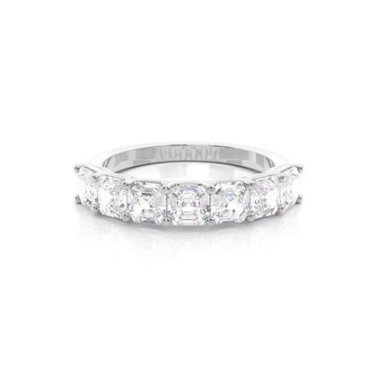 Prong Setting Asscher Seven Stone Ring