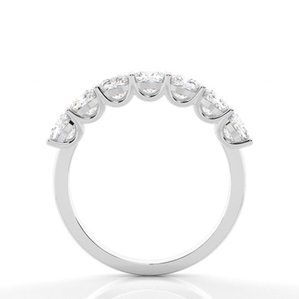 Prong Setting Cushion Seven Stone Ring