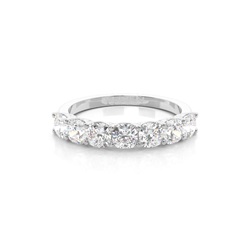 Prong Setting Cushion Seven Stone Ring