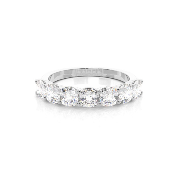 Prong Setting Cushion Seven Stone Ring