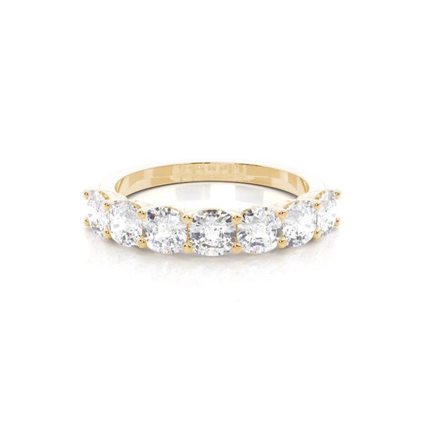 Prong Setting Cushion Seven Stone Ring