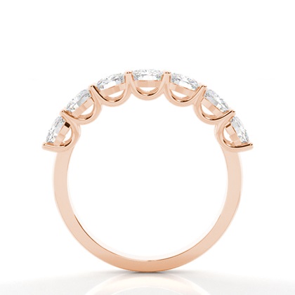 Cushion Rose Gold Anniversary Diamond Rings